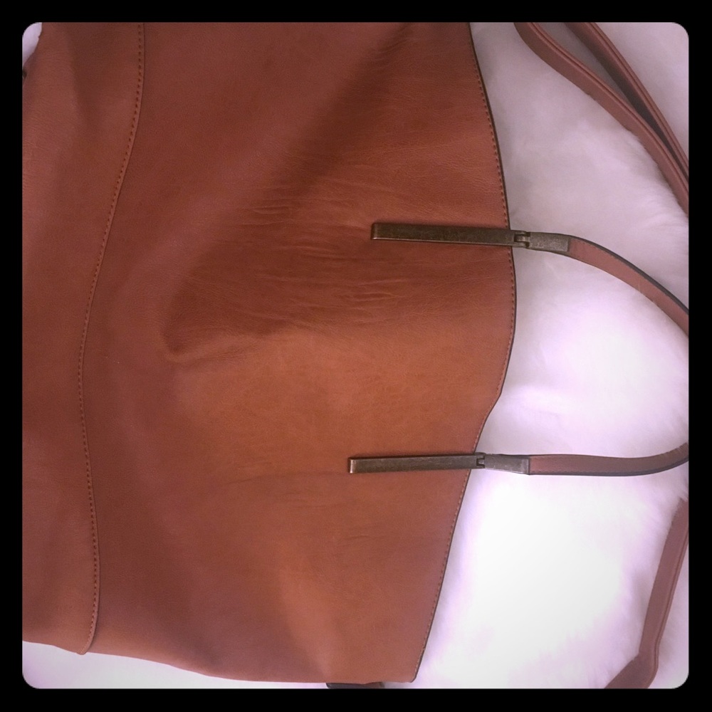 Large Brown Crossbody Tote Bag / Purse